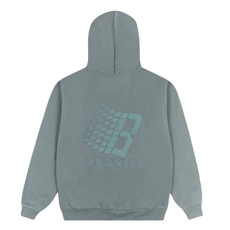 BRONZE 56K B LOGO PUFF PRINT HOODIE BLUE