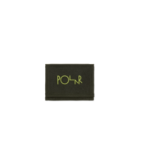 POLAR SKATE CO. KEY WALLET SCRIPT LOGO BLACK / LIME