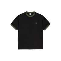 POLAR SKATE CO. RINGER TEE BLACK / UNIFORM GREEN