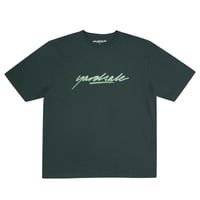 YARDSALE SCRIPT TEE GREEN