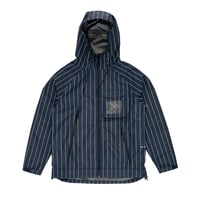 POP TRADING COMPANY PINSTRIPE ORACLE JACKET NAVY / WHITE