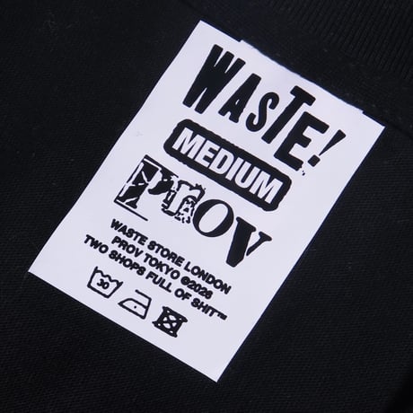 PROV X WASTE! BADGE TEE BLACK