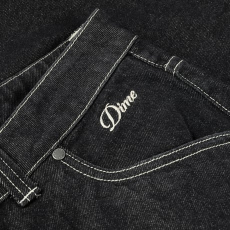DIME CLASSIC DENIM SHORTS BLACK WASHED