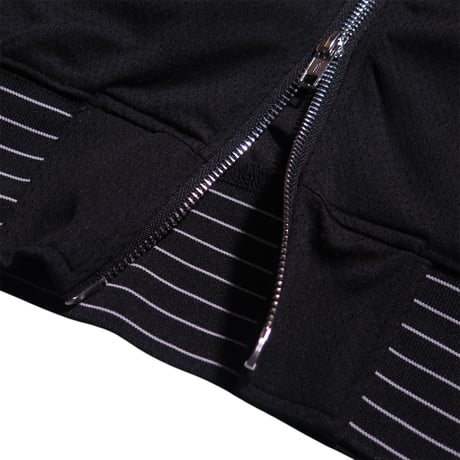 NIGHT WEAR SPORTS CLUB PIN STRIPE RIB TRUCK ZIP BLACK