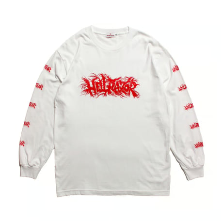 HELLRAZOR HELL BUSH LONGSLEEVE SHIRT WHITE