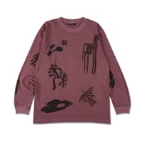 LIDAIRPEAKS STAMPN DYE L/S TEE PURPLE