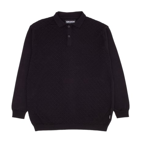 GX1000 POLO KNIT LONG SLEEVE BLACK