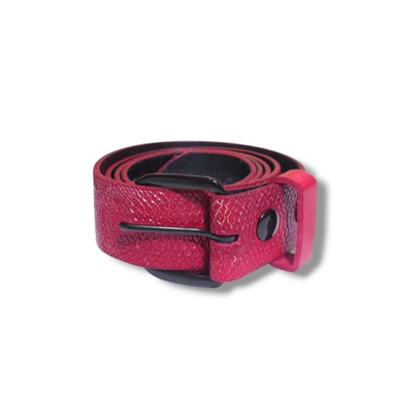 T's BELTS SNAKE DARK RED