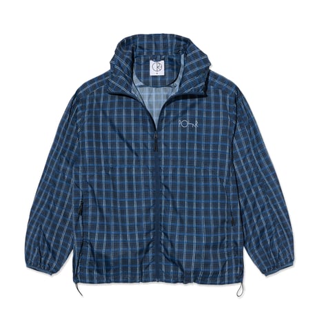 POLAR SKATE CO. CHASE LIGHT SHELL JACKET BLUE CHECK