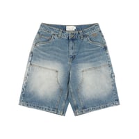 DIME CARPENTER DENIM SHORTS SANDBLASTED INDIGO