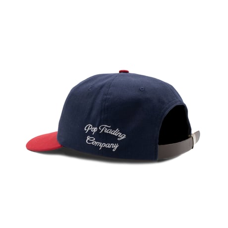 POP TRADING COMPANY O SIXPANEL HAT NAVY / GOJI BERRY