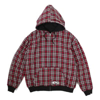 YARDSALE REVERSIBLE FLANNEL HOOD RED/BLACK