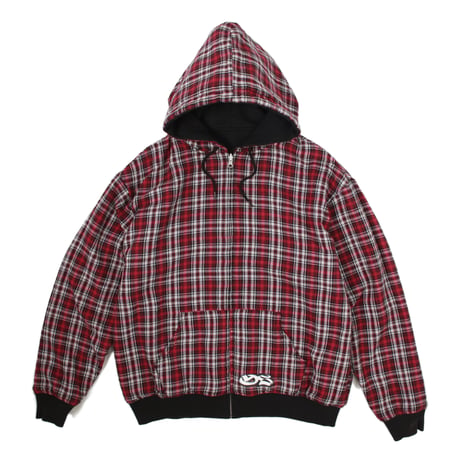 YARDSALE REVERSIBLE FLANNEL HOOD RED/BLACK