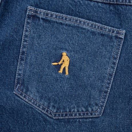 PASSPORT WORKERS CLUB JEAN FADED WASH DARK INDIGO