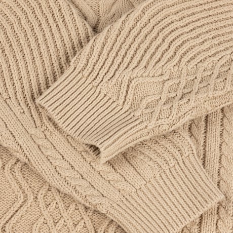 DIME MIXED CABLE KNIT SAND