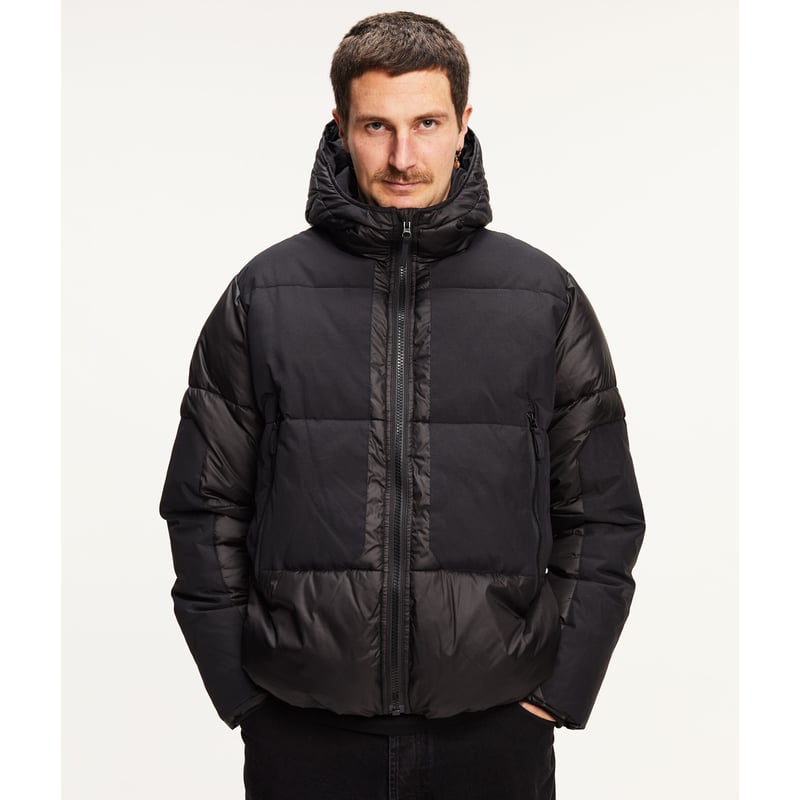 POP TRADING COMPANY PUFFER JACKET BLACK