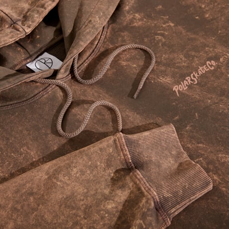 POLAR SKATE CO. SURF LOGO ACID FRANK HOODIE BROWN
