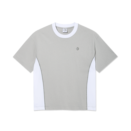 POLAR SKATE CO. SURF PANEL TEE SILVER / WHITE