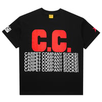 CARPET COMPANY CC SUCKS TEE BLACK