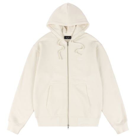 DIME CURSIVE ZIP HOODIE NATURAL