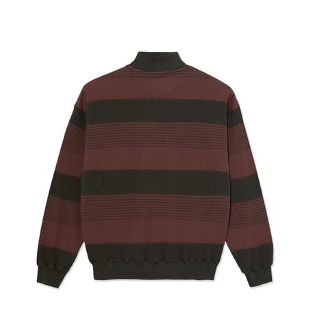 POLAR SKATE CO. HALF ZIP LS SHIRT PIQUE DIRTY BLACK/BROWNSTONE