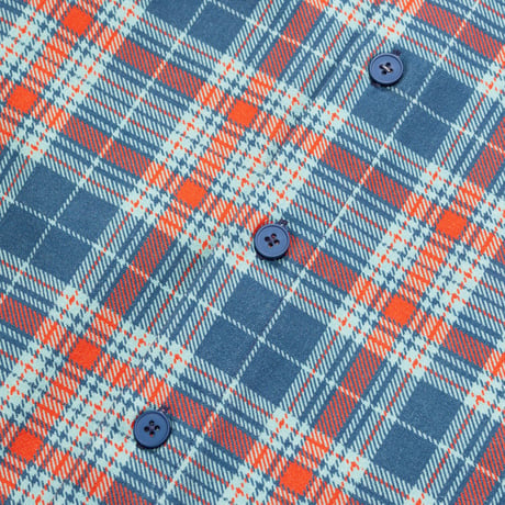 CARPET COMPANY PLAID DENIM BUTTON UP BABY BLUE