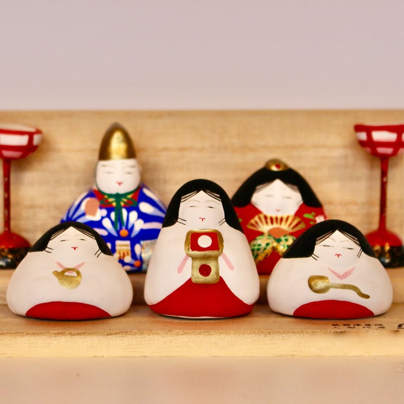 豆ひな五人揃い | 筑前津屋崎人形巧房ネットストア【公式】