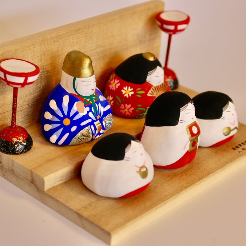 豆ひな五人揃い | 筑前津屋崎人形巧房ネットストア【公式】