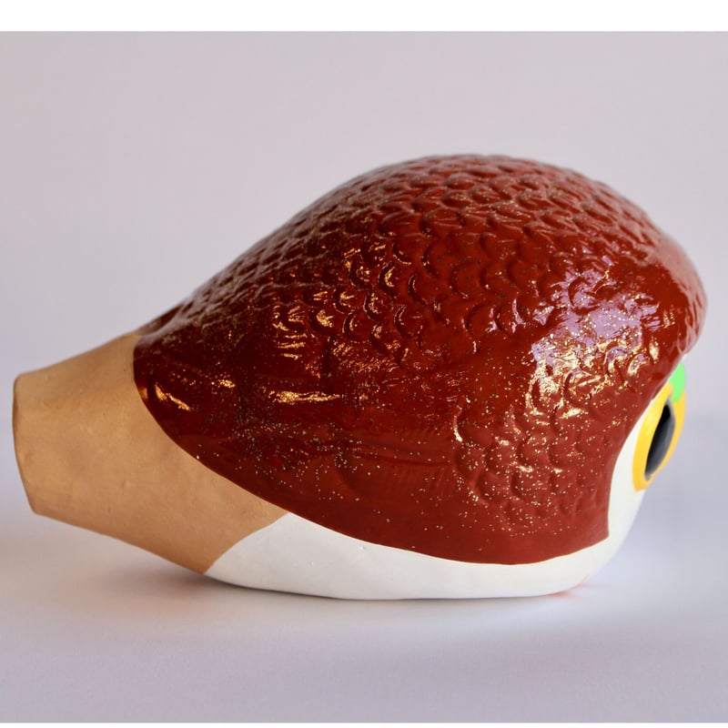 本物大津絵、鶏 本物大津絵、鶏 本物大津絵、鶏 （鶏」4号S 2024 綿布、岩絵具 #