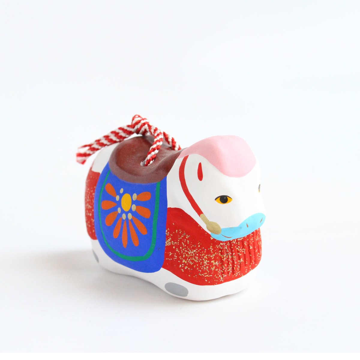 明治期　童子　置物　人形　薩摩　九谷　赤絵　骨董　R1575ダS 干支午（中） | 筑前津屋崎人形巧房