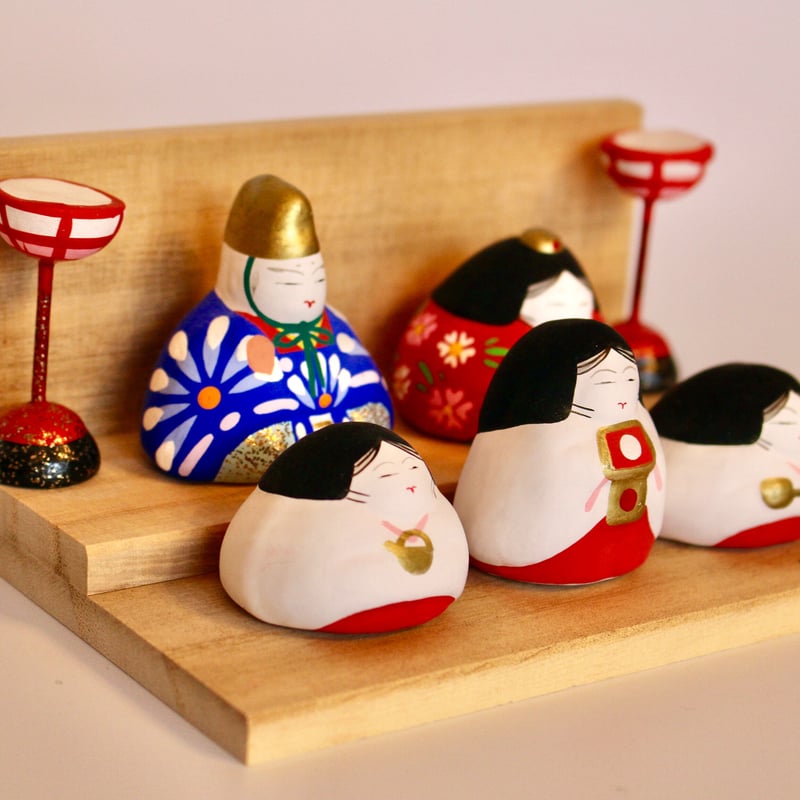 豆ひな五人揃い | 筑前津屋崎人形巧房ネットストア【公式】