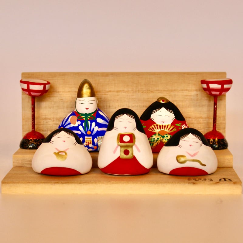 豆ひな五人揃い | 筑前津屋崎人形巧房ネットストア【公式】