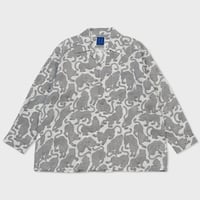 HARAPPA × よつめ染布舎】 ビッグストール｜青棒縞 × 青カラス | すずめ草