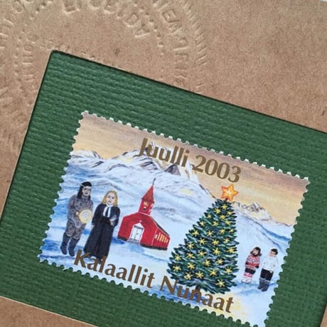 x‘mas sealのartmuseum　　Greenland　stamp