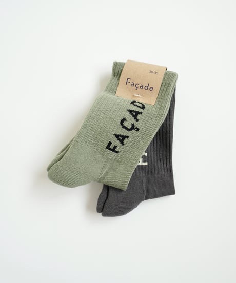 Façade / RIBBED COTTON TUBE SOCKS 2PC
