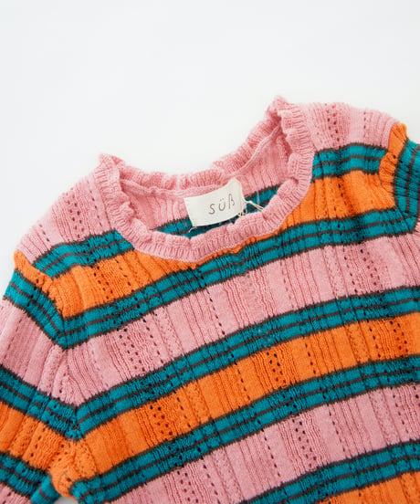 süß (suess) / Multi Border knit tops | pink