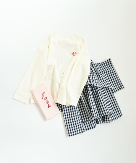 folk made / GINGHAM PUFF SKIRT