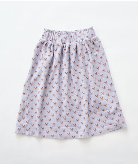 piupiuchick / Long terry cotton skirt lilac w|multicolor arrows