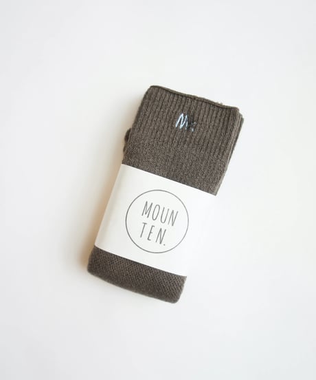 MOUN TEN. / wool cotton rib tube socks