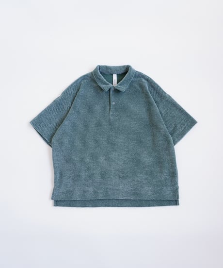 MOUN TEN. / PILE BORDER POLO SHIRT