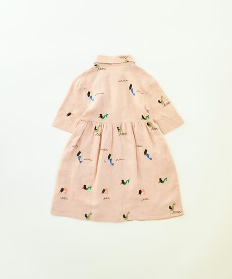 FISH & KIDS / ALLOVER EMBROIDERY MERMAID DRESS