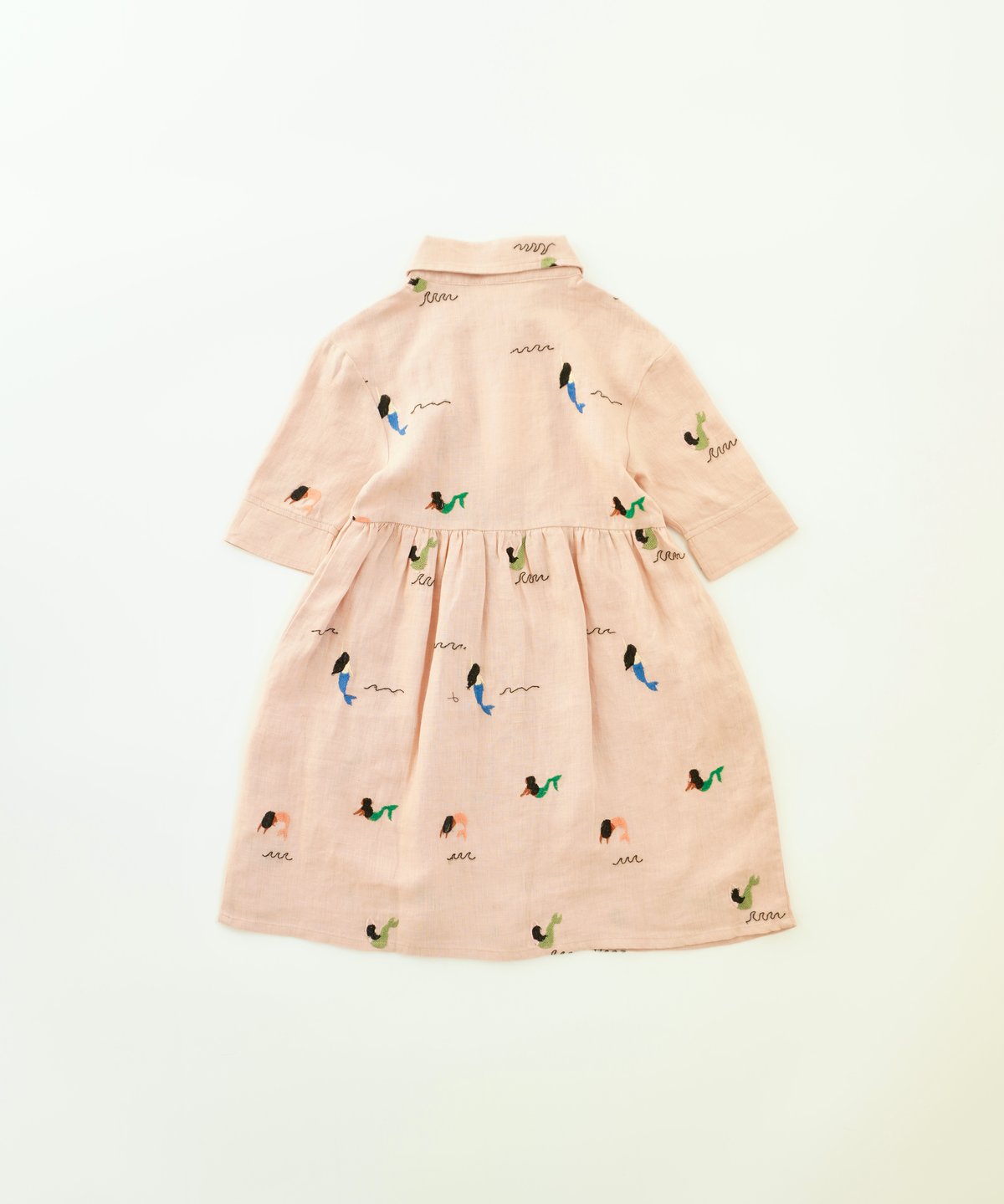 FISH & KIDS / ALLOVER EMBROIDERY MERMAID DRESS