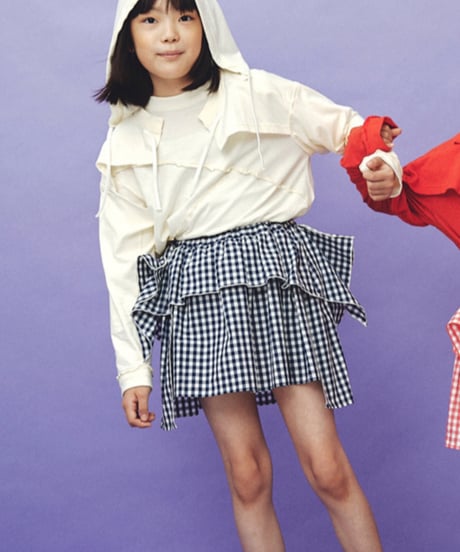 folk made / GINGHAM PUFF SKIRT