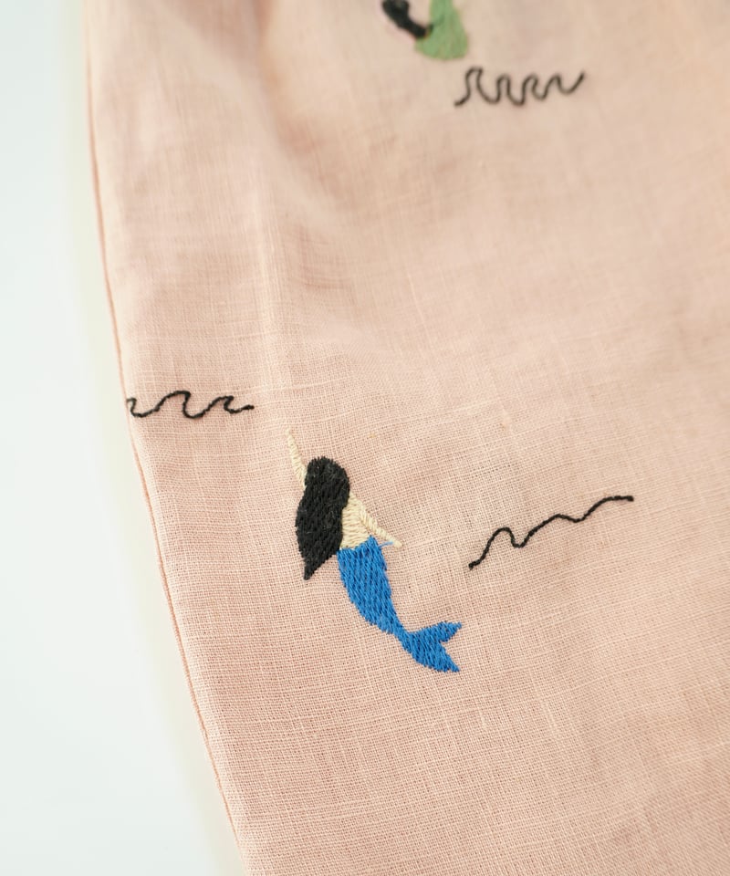 FISH & KIDS / ALLOVER EMBROIDERY MERMAID DRESS
