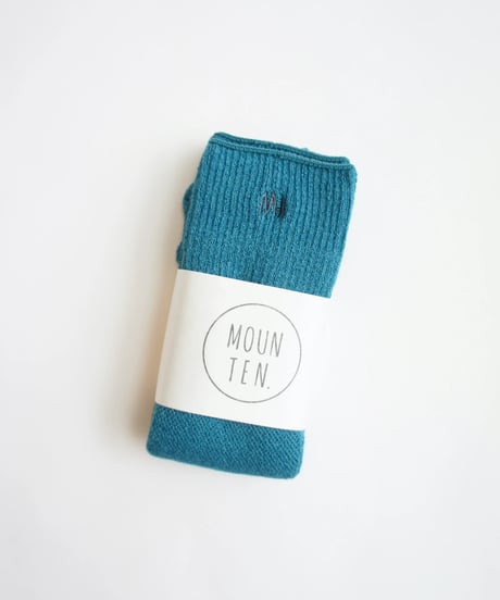 MOUN TEN. / wool cotton rib tube socks