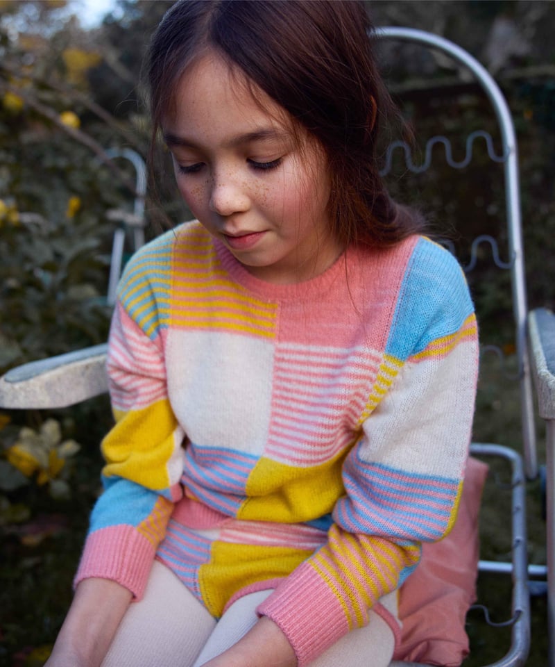 FISH & KIDS / PATCHWORK PASTELS SWEATER | in th