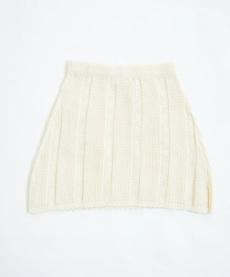 FISH & KIDS / KNIT EMBROIDERED MIDI SKIRT
