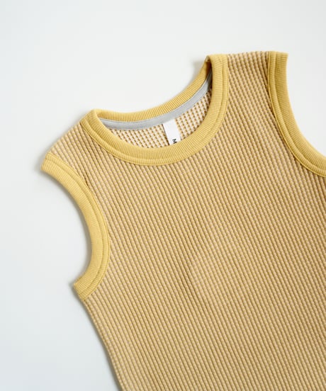 MOUN TEN. / BICOLOR WAFFLE TANKTOP