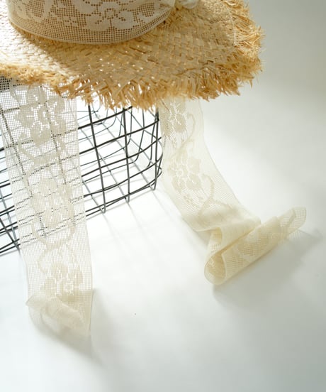 süß (suess) / Straw Hat with Italian Lace