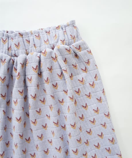 piupiuchick / Long terry cotton skirt lilac w|multicolor arrows